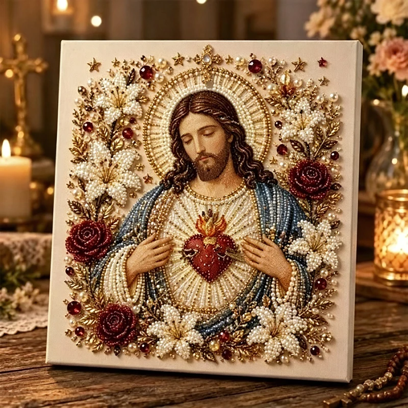 Diamond-Painting-Set Krippe 5D Mit Rahmen – Christliche Weihnachtsdeko Zum Aufhängen Diamond-Painting-Set Krippe 5D Mit Rahmen – Christliche Weihnachtsdeko Zum Aufhängen – Bild 14
