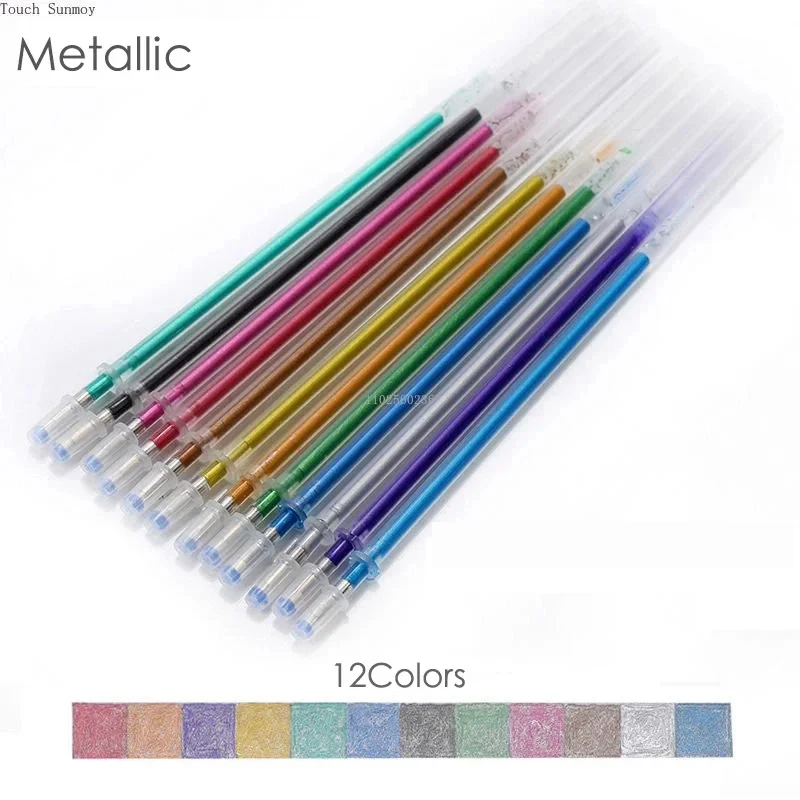 12-100 Farbige Gelstift-Nachfüllungen Set - Glitzer, Pastell, Textmarker, Metallic-Tinte Für Künstler, Scrapbooking Und Graffiti-Zeichnen 12-100 Farbige Gelstift-Nachfüllungen Set - Glitzer, Pastell, Textmarker, Metallic-Tinte Für Künstler, Scrapbooking Und Graffiti-Zeichnen - Image 12
