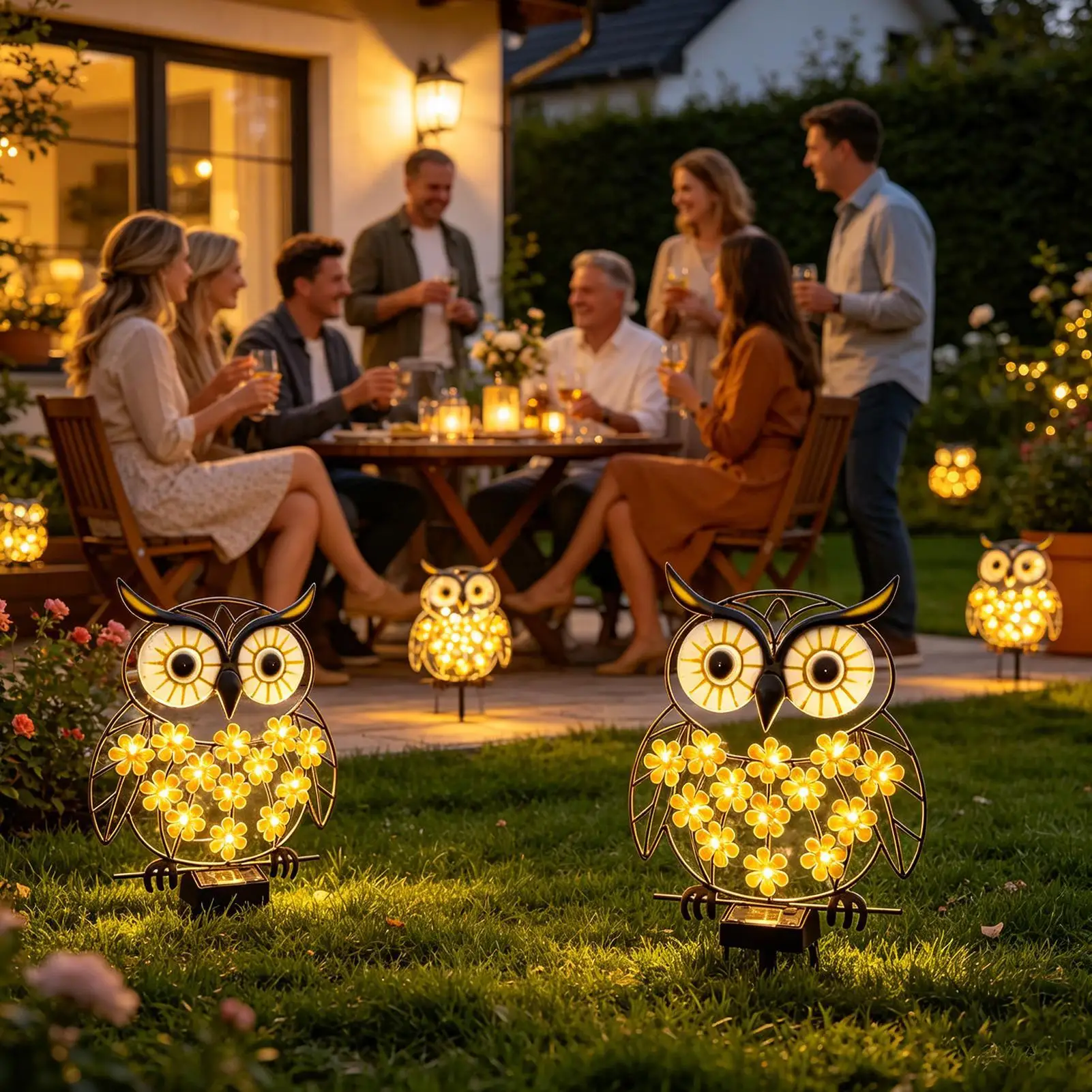 Eulen-Solar-Wandleuchten Für Den Außenbereich, Aus Metall, Wetterfest, Gartendekoration, Automatisches Ein- Und Ausschalten, Led-Lampe Für Hof, Zaun, Terrasse, Weg, Balkon Eulen-Solar-Wandleuchten Für Den Außenbereich, Aus Metall, Wetterfest, Gartendekoration, Automatisches Ein- Und Ausschalten, Led-Lampe Für Hof, Zaun, Terrasse, Weg, Balkon - Image 4