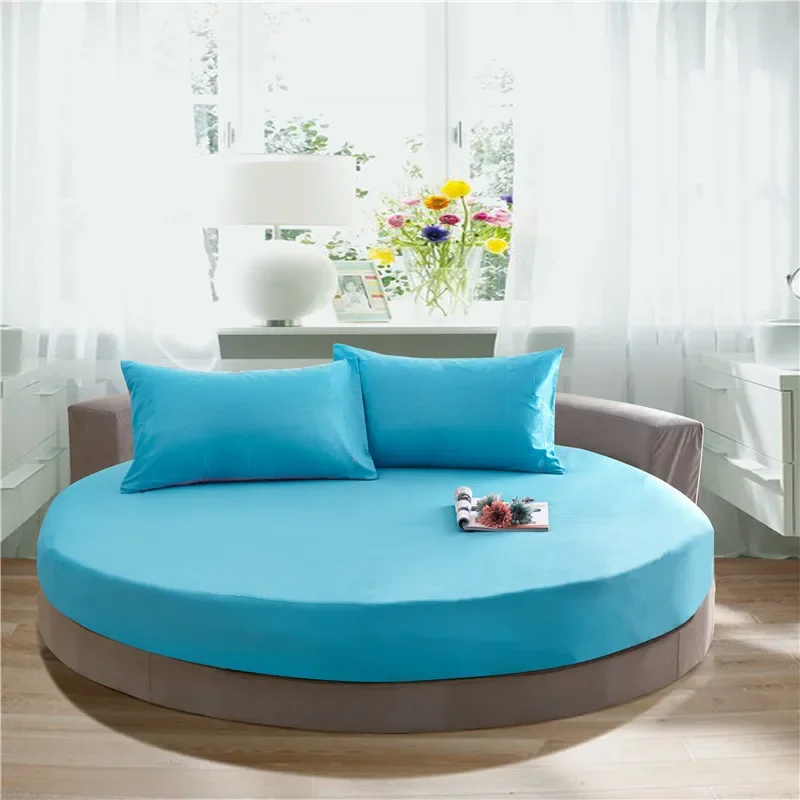 100% Cotton Round Bed Sheet Set Elastic Band Soft Skin Friendly Fitted Sheets Set Elastic Band Bedsheet 3/1 Pcs Mattress Cover 100% Cotton Round Bed Sheet Set Elastic Band Soft Skin Friendly Fitted Sheets Set Elastic Band Bedsheet 3/1 Pcs Mattress Cover - Image 11