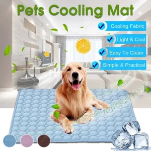 Hundematte, kühlende Sommerunterlage, Matte für Hunde, Katzen, Decke, Sofa, atmungsaktiv, Haustier-Hundebett, Sommer, waschbar, für kleine, mittelgroße und große Hunde, Auto