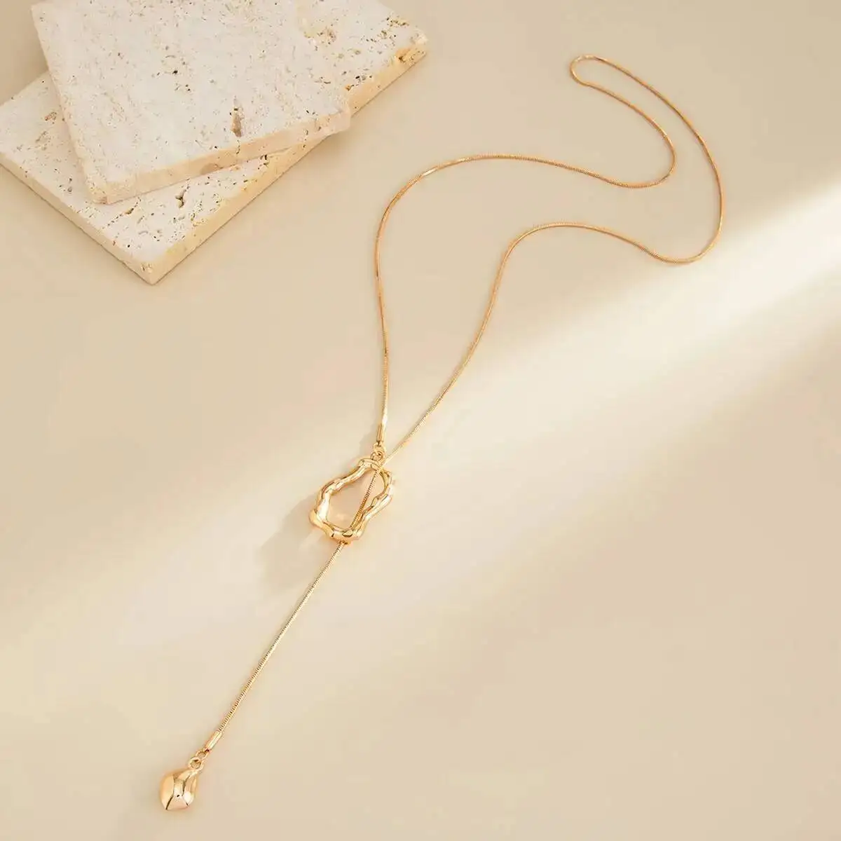 Einzigartige Sexy Lange Kette Geometrische Anhänger Halsband Halskette Für Frauen Vintage Verstellbare Pullover Kreuz Kette Schmuck Geschenk Einzigartige Sexy Lange Kette Geometrische Anhänger Halsband Halskette Für Frauen Vintage Verstellbare Pullover Kreuz Kette Schmuck Geschenk - Image 4