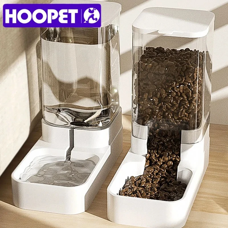 Hoopet Hundefutterspender, Katze, Automatische Fütterung, Wassernapf, Transparent, Tiernahrung, Aufbewahrung, Spender, Behälter, Welpen, Kätzchen, Zubehör Hoopet Hundefutterspender, Katze, Automatische Fütterung, Wassernapf, Transparent, Tiernahrung, Aufbewahrung, Spender, Behälter, Welpen, Kätzchen, Zubehör