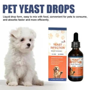 60ml Haustier-Hefeinfektions-Tropfen Flüssiges Nahrungsergänzungsmittel für Hunde & Katzen Darmgesundheit Immunsystem & Verdauung