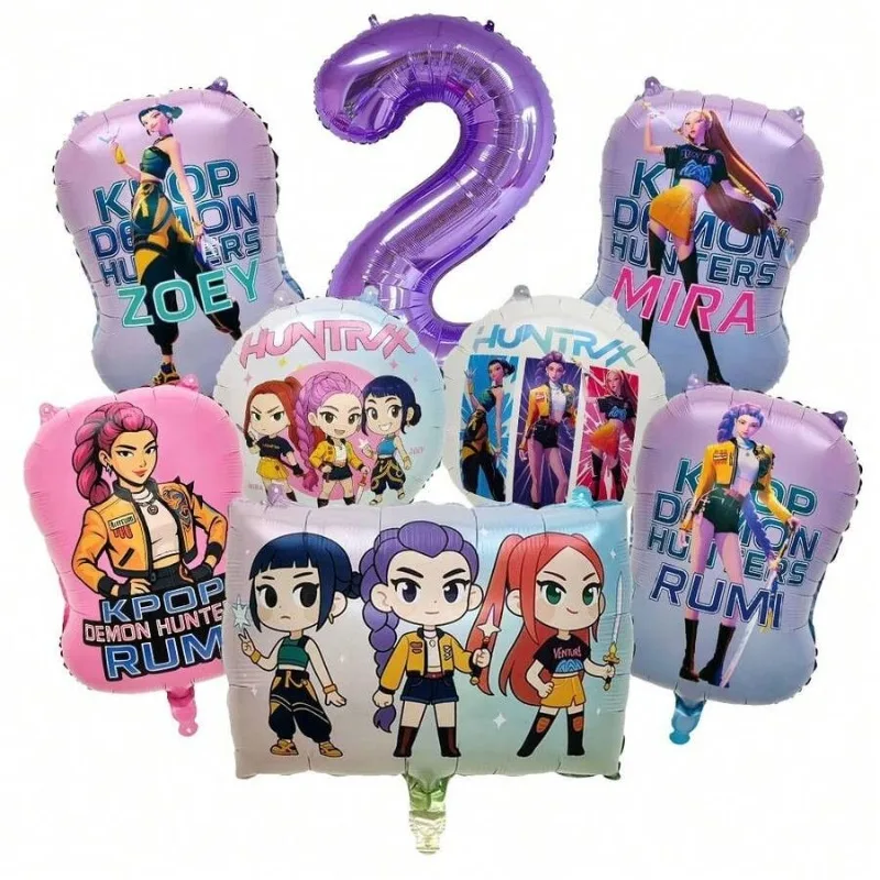 Heißer Kpop Demon Hunters Nummer 1-9 Folienballon-Set, Vollständiges Ensemble-Themenballons Geburtstagsparty-Dekorationen Foto-Requisiten Neu Heißer Kpop Demon Hunters Nummer 1-9 Folienballon-Set, Vollständiges Ensemble-Themenballons Geburtstagsparty-Dekorationen Foto-Requisiten Neu - Image 4
