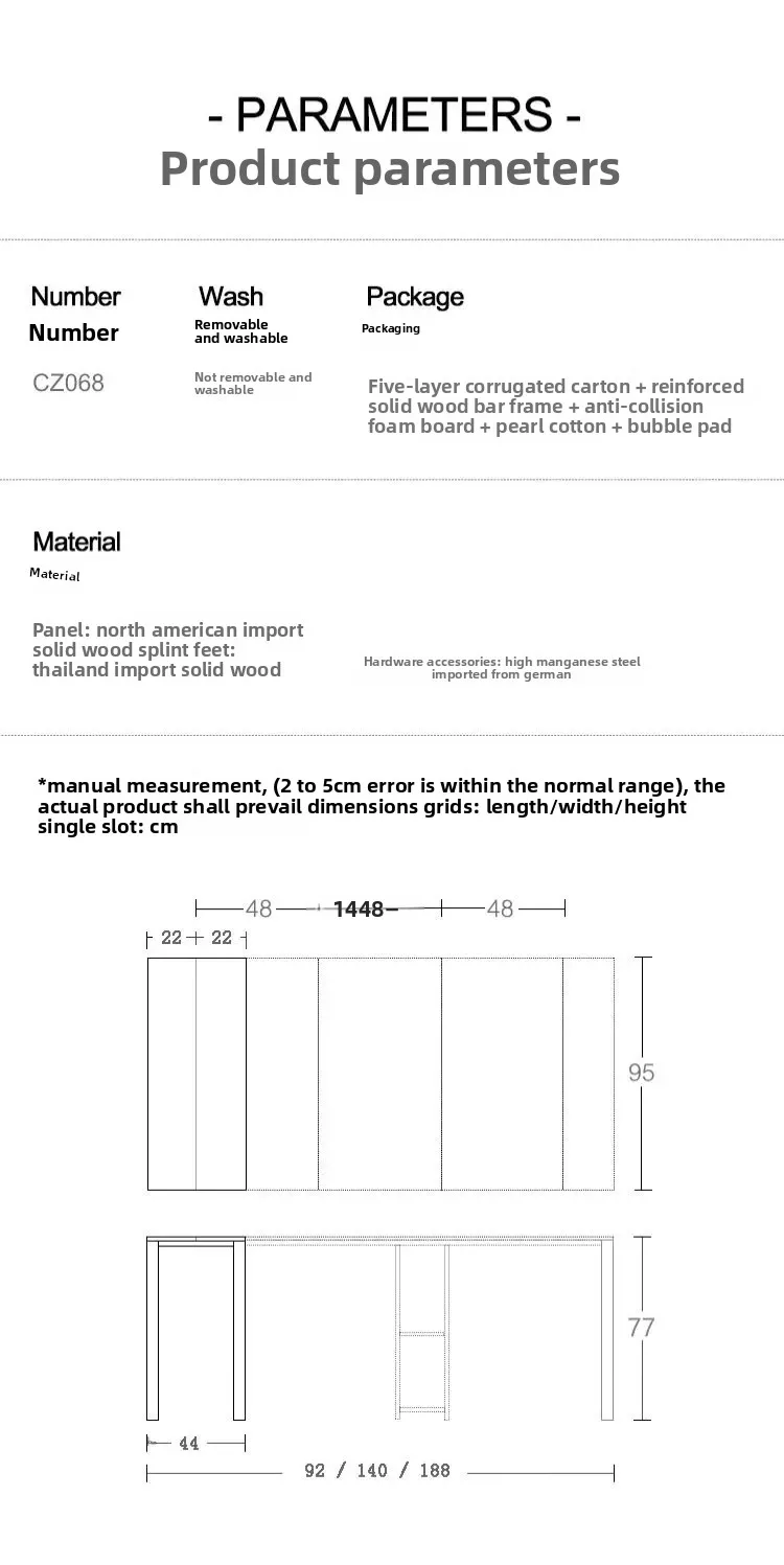Solid Wood Folding Dining Table, Retractable, Nordic, Rectangular Foldable, Household, Apartment Invisible Dining Customizable Solid Wood Folding Dining Table, Retractable, Nordic, Rectangular Foldable, Household, Apartment Invisible Dining Customizable - Image 24