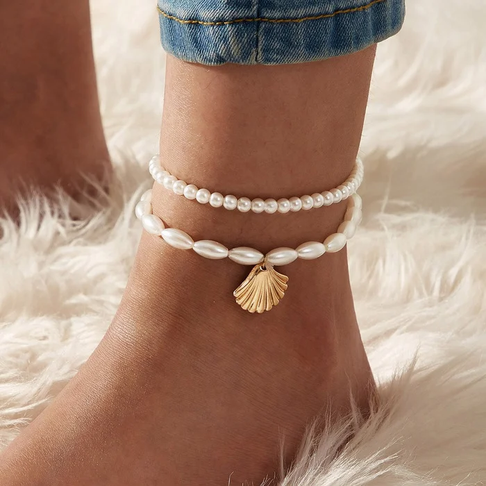 3-Teiliges Fußkettchen-Set Mit Funkelnder Kette Für Damen, Zirkon-Herz, Mehrschichtiges Kupfer-Armband Am Bein Und Fuß, Trendiger Sommer-Strand-Schmuck, Geschenk 3-Teiliges Fußkettchen-Set Mit Funkelnder Kette Für Damen, Zirkon-Herz, Mehrschichtiges Kupfer-Armband Am Bein Und Fuß, Trendiger Sommer-Strand-Schmuck, Geschenk - Image 8