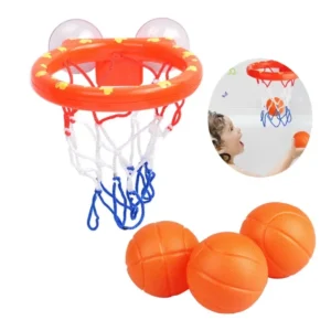 Mini-Schießkorb für Babys und Kinder, Badewanne, Wasserspielset, Basketball-Rückwand mit 3 Bällen, lustiges Duschbad, lustiges Spielzeug für Kleinkinder