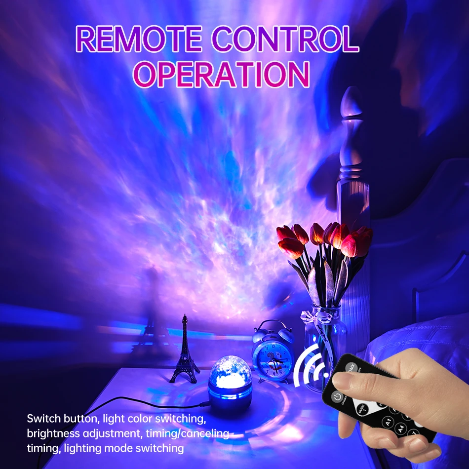 Led-Galaxie-Projektor Mit Fernbedienung, Usb &Amp; 7 Modi – Sternenhimmel-Nachtlicht Mit Sound Für Kinderzimmer Und Dekoration Led-Galaxie-Projektor Mit Fernbedienung, Usb &Amp; 7 Modi – Sternenhimmel-Nachtlicht Mit Sound Für Kinderzimmer Und Dekoration - Image 4