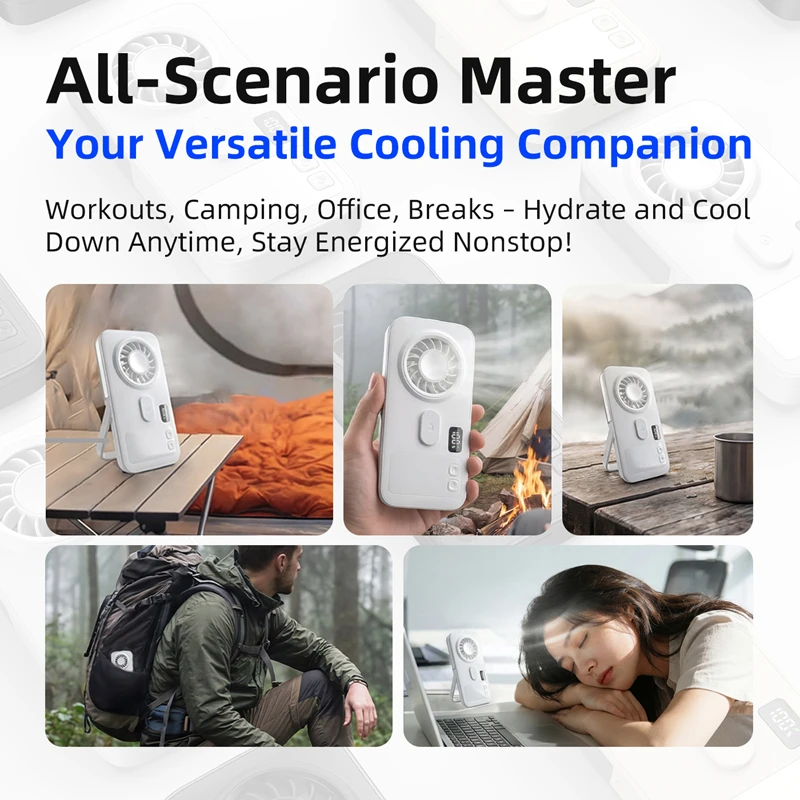 Lenovo Mini Nebelventilator – Usb-Aufladbarer Luftkühler Mit Digitalanzeige Lenovo Mini Nebelventilator – Usb-Aufladbarer Luftkühler Mit Digitalanzeige - Image 3