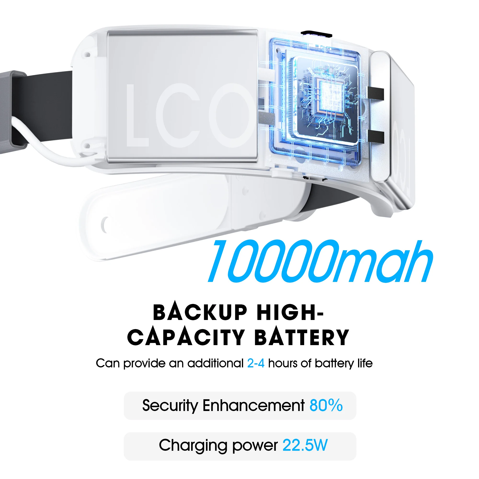 Vr Headset Akku-Riemen 10000Mah Für Meta Quest 3/3S/2 – Komfortables Kopfband Mit Ein-Klick-Entriegelung Vr Headset Akku-Riemen 10000Mah Für Meta Quest 3/3S/2 – Komfortables Kopfband Mit Ein-Klick-Entriegelung - Image 3