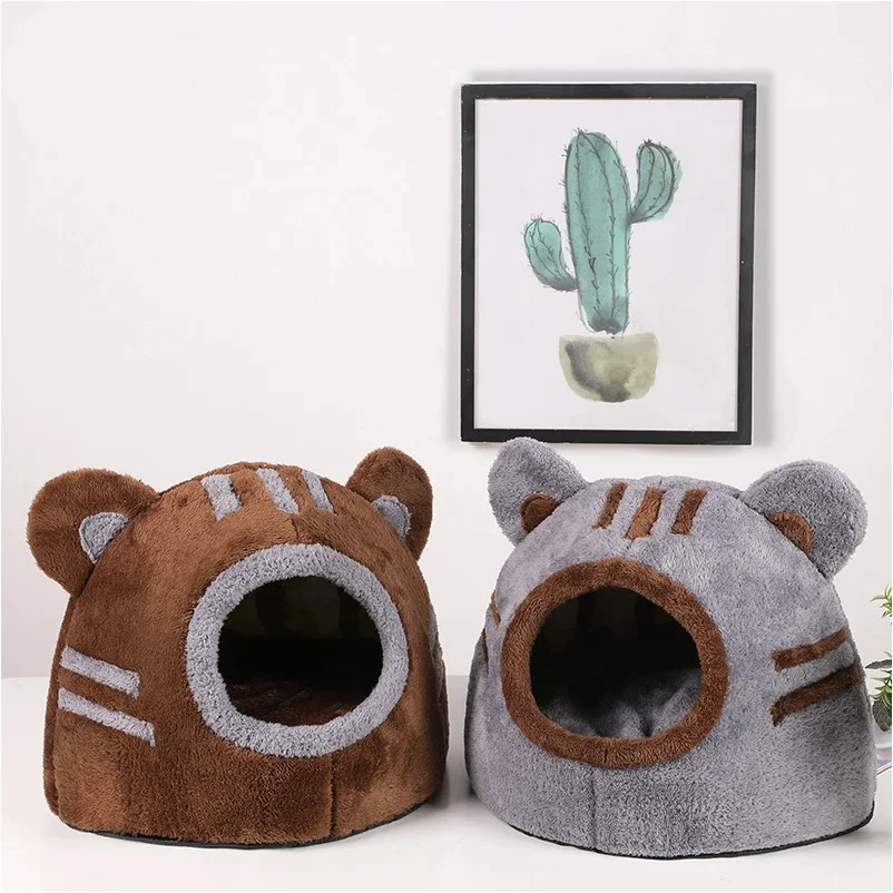 Winter-Tiefschlaf-Komfort-Katzenbett, Niedliches Bärenkopf-Form-Nest, Haustiere, Zelt, Gemütliche Höhle Für Katzen, Haus, Weiche Und Selbstwärmende Kätzchenbetten Winter-Tiefschlaf-Komfort-Katzenbett, Niedliches Bärenkopf-Form-Nest, Haustiere, Zelt, Gemütliche Höhle Für Katzen, Haus, Weiche Und Selbstwärmende Kätzchenbetten