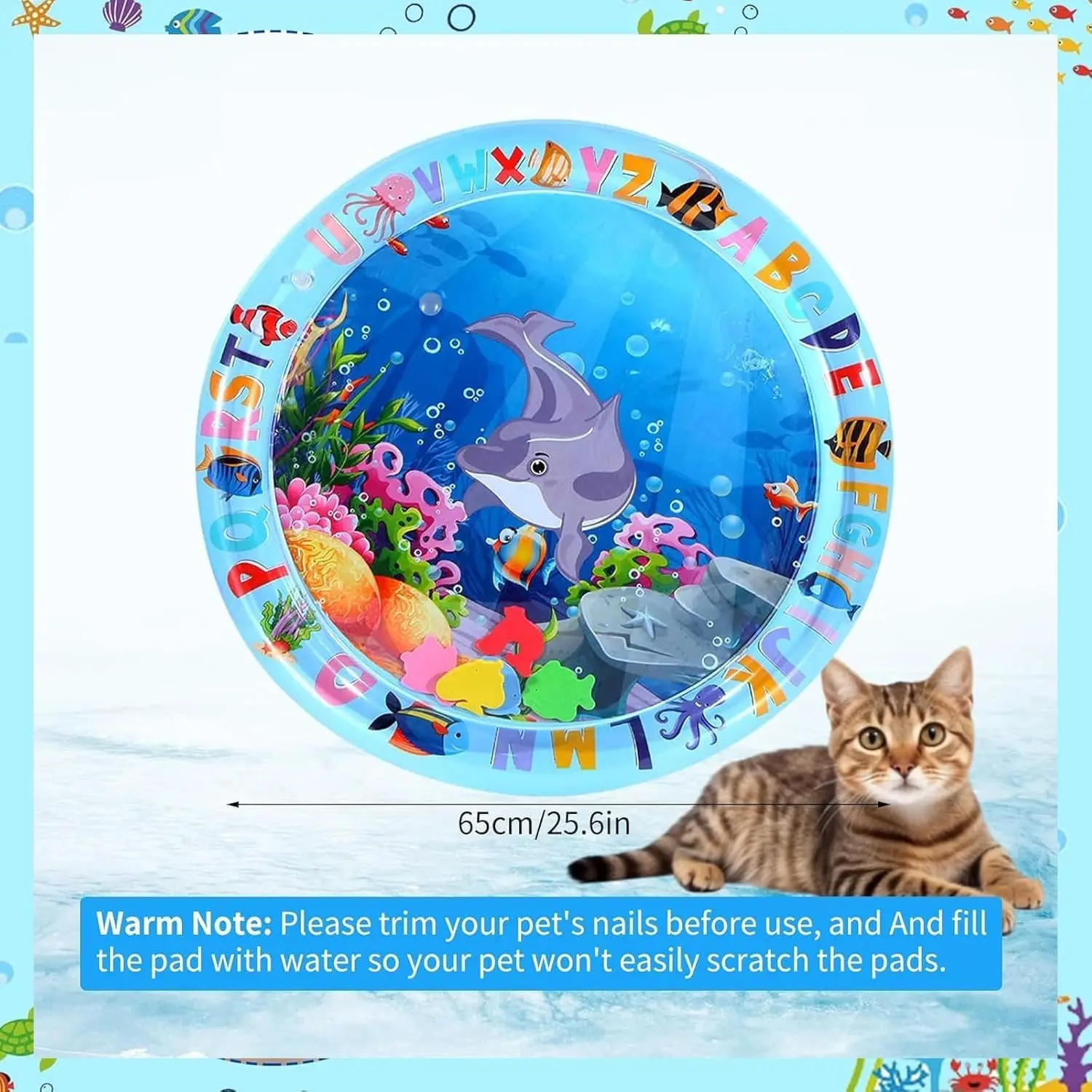 Wassersensorische Spielmatte Für Haustiere Für Katzen Und Hunde, Verdicktes Kühlpad, Interaktives Selbstspielspielzeug Für Haustiere, Sommer-Indoor-Aktivität Wassersensorische Spielmatte Für Haustiere Für Katzen Und Hunde, Verdicktes Kühlpad, Interaktives Selbstspielspielzeug Für Haustiere, Sommer-Indoor-Aktivität - Image 6