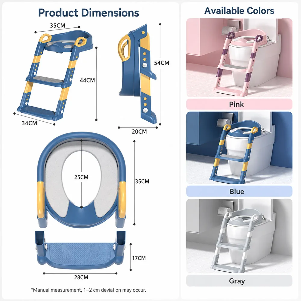 New Children'S Toilet Stepped Baby Boys And Girls Toilet Training Foldable Foot Stool Toilet Seat Ring Stepped Assisted Tool New Children'S Toilet Stepped Baby Boys And Girls Toilet Training Foldable Foot Stool Toilet Seat Ring Stepped Assisted Tool - Image 12