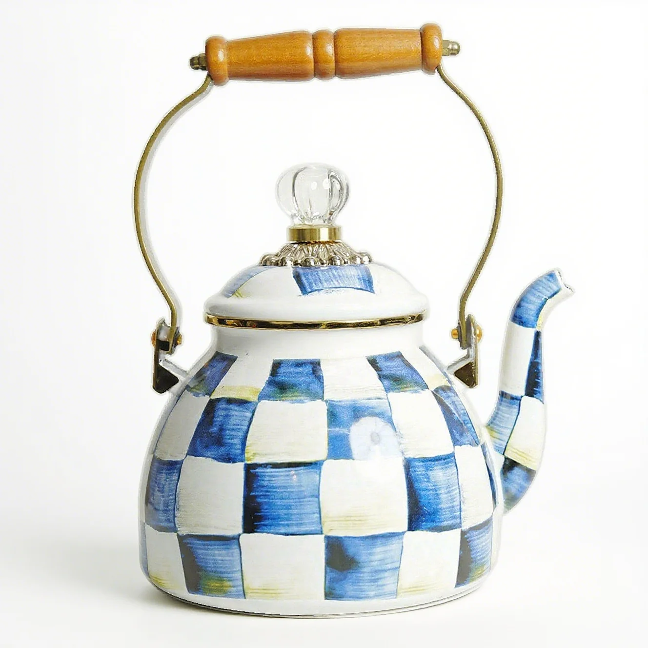 2,5 Quart Emaille Teekanne – Vintage Teekessel Mit Griff Für Herd, Tee Und Kaffee 2,5 Quart Emaille Teekanne – Vintage Teekessel Mit Griff Für Herd, Tee Und Kaffee - Image 3