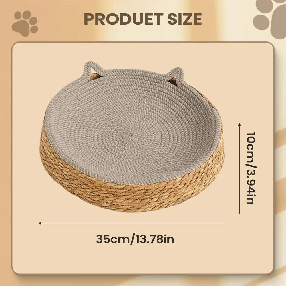 Kratzbaum Für Katzen: Atmungsaktives Gewebtes Katzenbett Mit Katzenohren-Design Aus Baumwollseil Für Spiel, Bewegung, Beschäftigung Und Krallenpflege Kratzbaum Für Katzen: Atmungsaktives Gewebtes Katzenbett Mit Katzenohren-Design Aus Baumwollseil Für Spiel, Bewegung, Beschäftigung Und Krallenpflege - Image 7