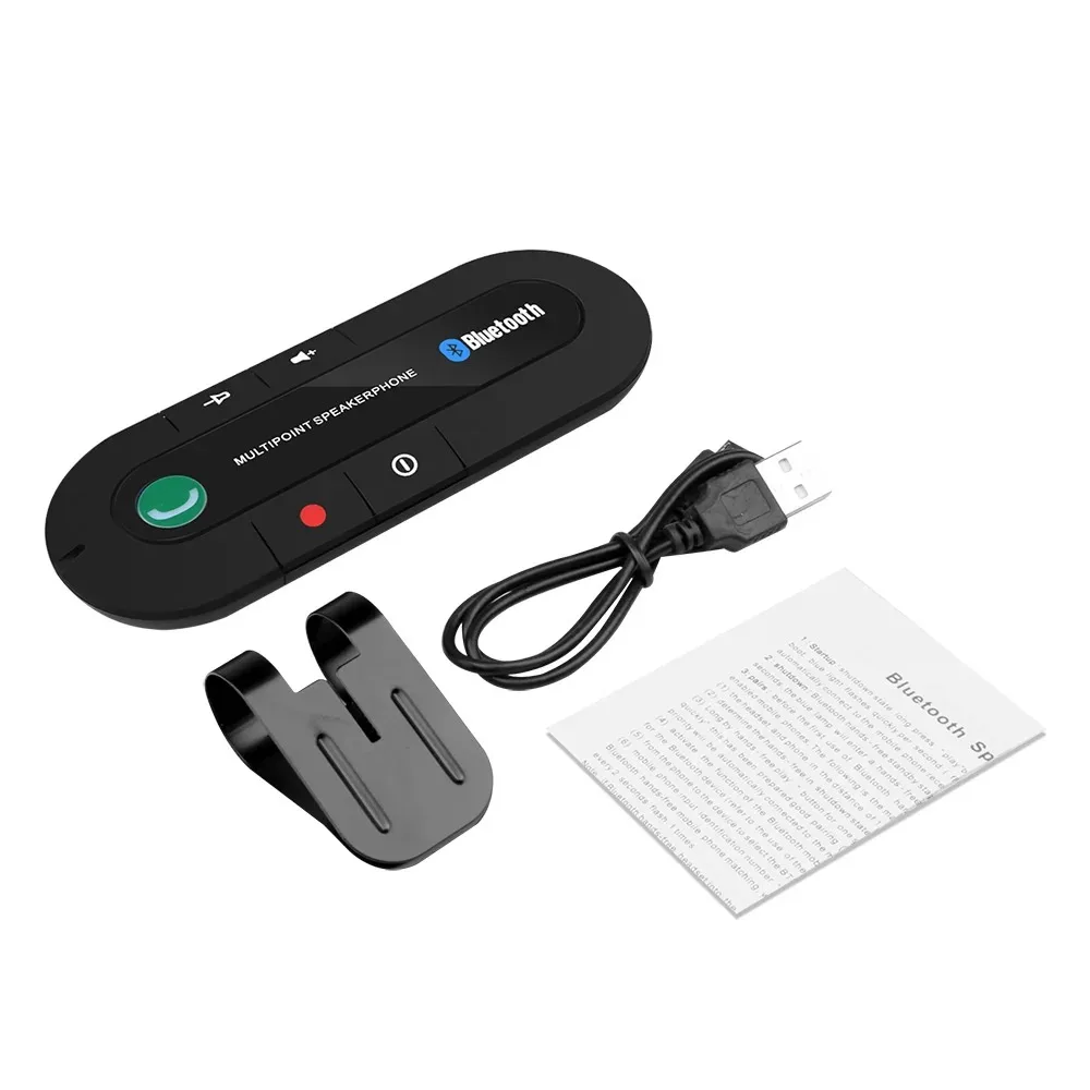 Bluetooth Freisprecheinrichtung Fürs Auto – Kabelloser Lautsprecher Mit Sonnenblenden-Clip, Mp3-Player Und Stereo-Audio Bluetooth Freisprecheinrichtung Fürs Auto – Kabelloser Lautsprecher Mit Sonnenblenden-Clip, Mp3-Player Und Stereo-Audio - Image 7