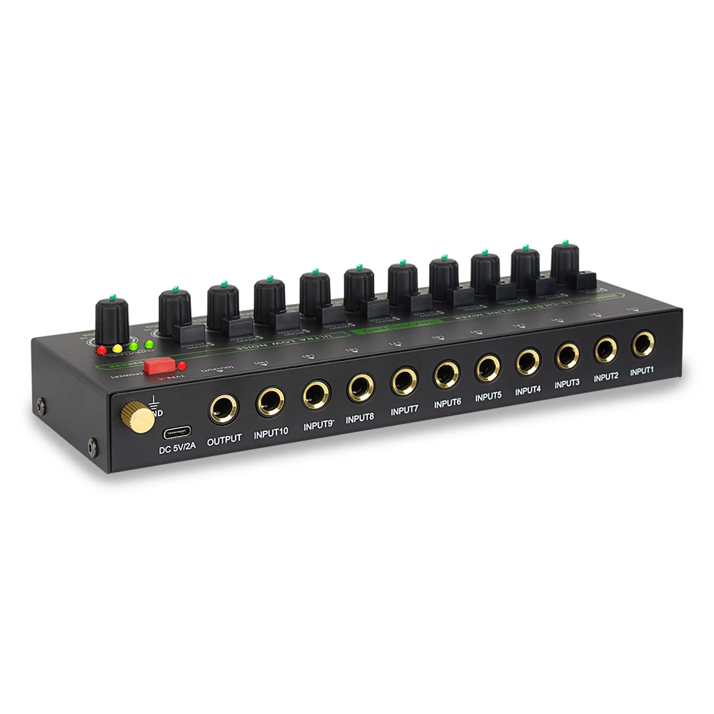 10-Kanal-Audiomischer – Tragbarer Mini-Stereomixer Mit Usb-Stromversorgung Für Studioaufnahmen, Homerecording &Amp; Flexible Audio-Setups 10-Kanal-Audiomischer – Tragbarer Mini-Stereomixer Mit Usb-Stromversorgung Für Studioaufnahmen, Homerecording &Amp; Flexible Audio-Setups - Image 6