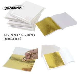 Art Craft Nachahmung Gold Silber Folienpapiere Bunte Blattgold Blatt Vergoldung DIY Handwerk Dekor Vergoldung Dekoration Blattgold Blätter
