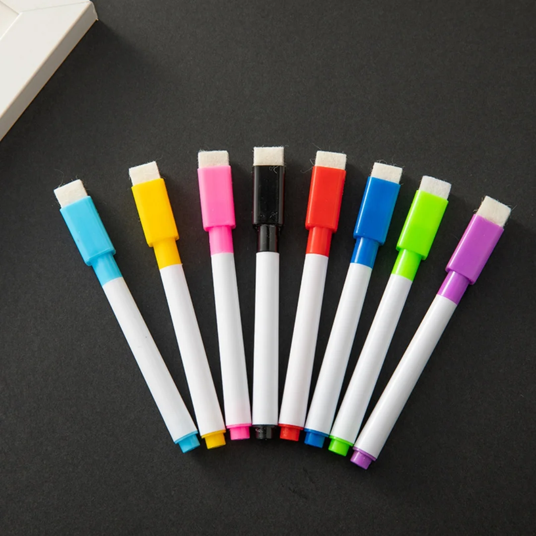 8 Stück/Set Rundspitze 11,3 X 1 Cm, Kleine Größe, Kein Magnetisches Whiteboard, Trocken Abwischbare Marker, 8 Farben * 1 Stück Magnetstift 8 Stück/Set Rundspitze 11,3 X 1 Cm, Kleine Größe, Kein Magnetisches Whiteboard, Trocken Abwischbare Marker, 8 Farben * 1 Stück Magnetstift - Image 2