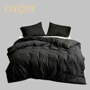 Bonenjoy Duvet Cover Queen Size Black Color Bedclothes Comforter Cover King Edredom Microfiber Quilt Cover (Pillowcase Need Orde