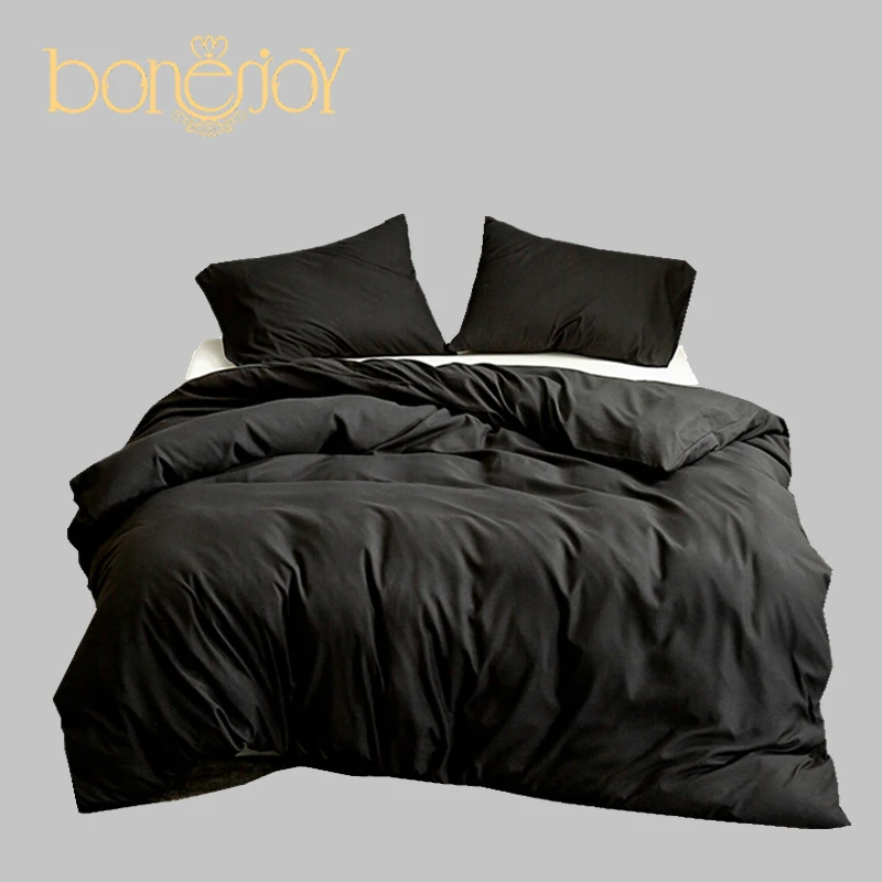 Bonenjoy Duvet Cover Queen Size Black Color Bedclothes Comforter Cover King Edredom Microfiber Quilt Cover (Pillowcase Need Orde Bonenjoy Duvet Cover Queen Size Black Color Bedclothes Comforter Cover King Edredom Microfiber Quilt Cover (Pillowcase Need Orde