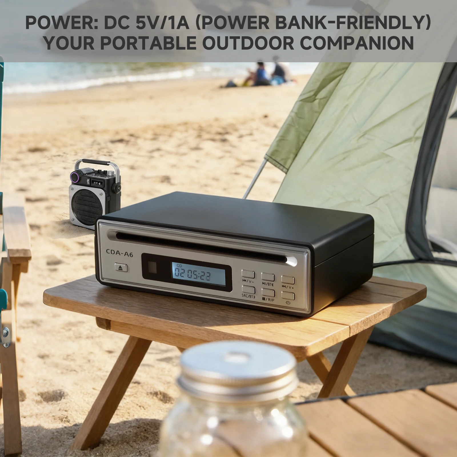 Tragbarer Bluetooth-Cd-Player Mit Cd-Ripper, Hifi-Audio Und Bluetooth-Ein-/Ausgang – Desktop-Musikplayer Für Zuhause &Amp; Büro Tragbarer Bluetooth-Cd-Player Mit Cd-Ripper, Hifi-Audio Und Bluetooth-Ein-/Ausgang – Desktop-Musikplayer Für Zuhause &Amp; Büro - Image 6