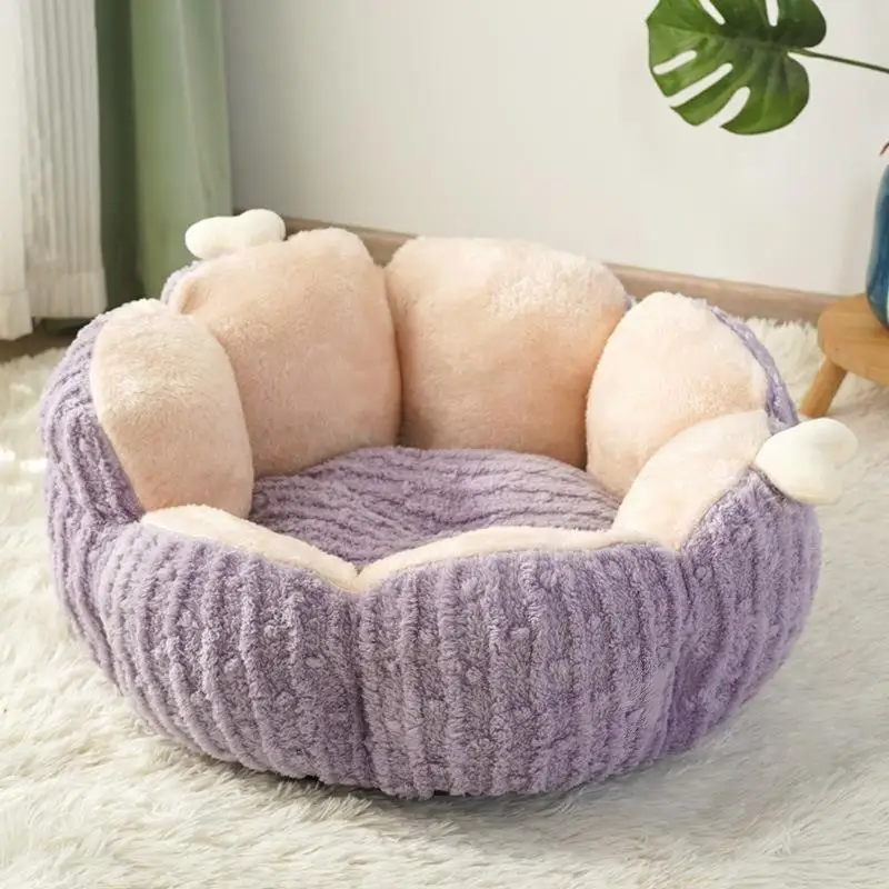 Neues Winter-Plüsch-Haustierbett, Halbgeschlossenes Kaktus-Haustierkissen, Hundebett Geeignet Für Kleine Und Mittelgroße Katzen/Hunde, Haustierzubehör Neues Winter-Plüsch-Haustierbett, Halbgeschlossenes Kaktus-Haustierkissen, Hundebett Geeignet Für Kleine Und Mittelgroße Katzen/Hunde, Haustierzubehör - Image 7