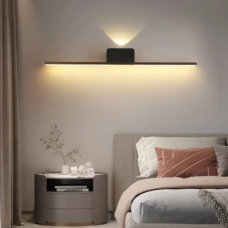 Moderne Minimalistische Led-Wandleuchte, Schlafzimmer, Nachttisch, Lange Streifen, Wandleuchten, Wohnzimmer, Sofa, Hintergrund, Zuhause, Innenbeleuchtung Moderne Minimalistische Led-Wandleuchte, Schlafzimmer, Nachttisch, Lange Streifen, Wandleuchten, Wohnzimmer, Sofa, Hintergrund, Zuhause, Innenbeleuchtung - Image 4