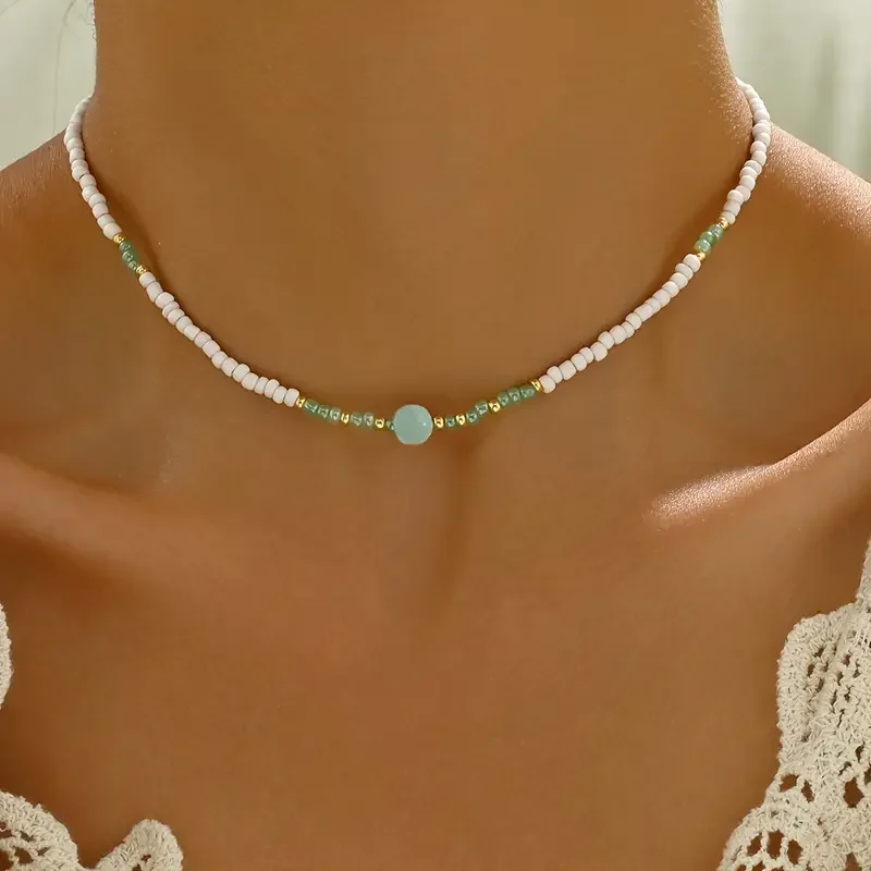 Elegante Boho-Chic Handgefertigte Perlen-Anhänger-Halskette Für Frauen, Party, Anlässe, Schmuck, Accessoires, Geschenke Elegante Boho-Chic Handgefertigte Perlen-Anhänger-Halskette Für Frauen, Party, Anlässe, Schmuck, Accessoires, Geschenke - Image 7
