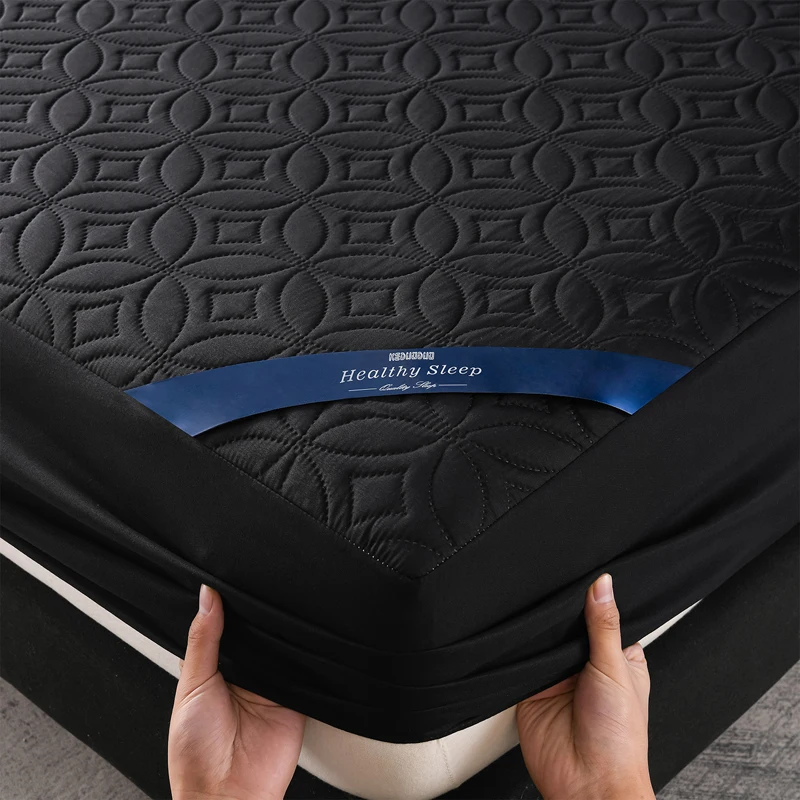 Ultrasonic Quilted Waterproof Antibacterial Mattress Protector Breathable Ultra Soft Noise Free 30Cm Deep Pocket Fitted Sheet Ultrasonic Quilted Waterproof Antibacterial Mattress Protector Breathable Ultra Soft Noise Free 30Cm Deep Pocket Fitted Sheet - Image 11