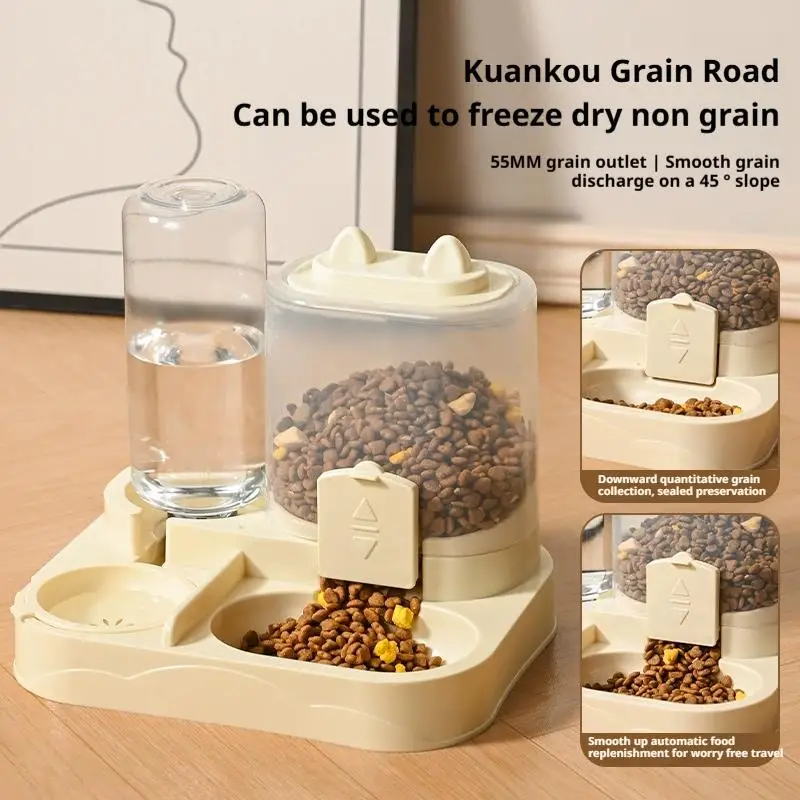 Cat Bowl Automatic Feeder Water And Food Integrated Pet Food Dispenser For Small Medium Dispenser Cute Water Dispenser Cat Bowl Automatic Feeder Water And Food Integrated Pet Food Dispenser For Small Medium Dispenser Cute Water Dispenser - Image 3