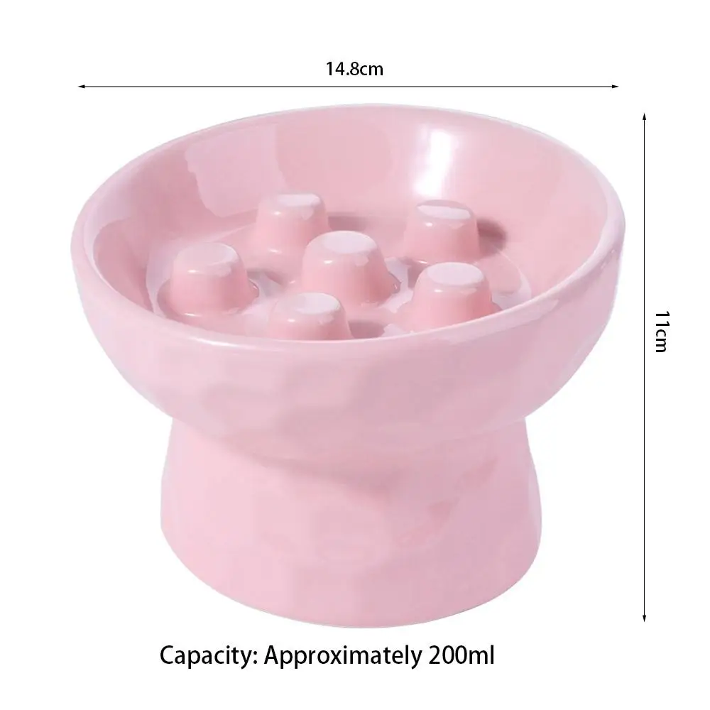 Ceramic Cat Slow Feeder Bowl Slanted Mouth Non-Slip Pet High Foot Bowl Anti Tipping Stable Elevated Cats Feeder Basin Ceramic Cat Slow Feeder Bowl Slanted Mouth Non-Slip Pet High Foot Bowl Anti Tipping Stable Elevated Cats Feeder Basin - Image 18