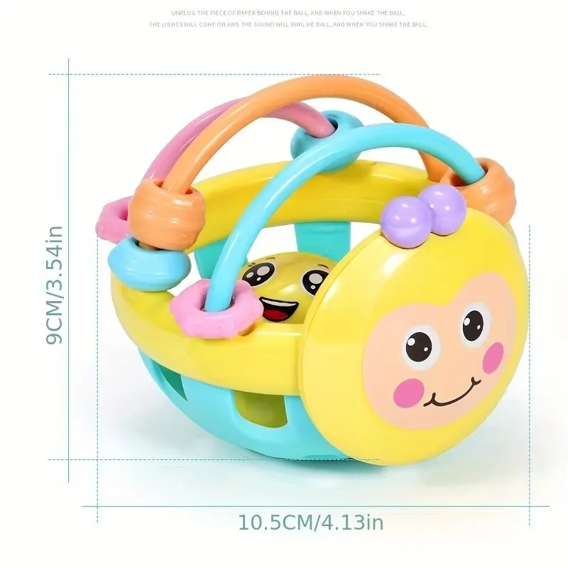 1 Pc 10Cm Baby Toy Catch Ball Bendy Baby Walker Rattles Develop Intelligence Ball 0-12 Months Plastic Bell Rattle Doll 1 Pc 10Cm Baby Toy Catch Ball Bendy Baby Walker Rattles Develop Intelligence Ball 0-12 Months Plastic Bell Rattle Doll - Image 2