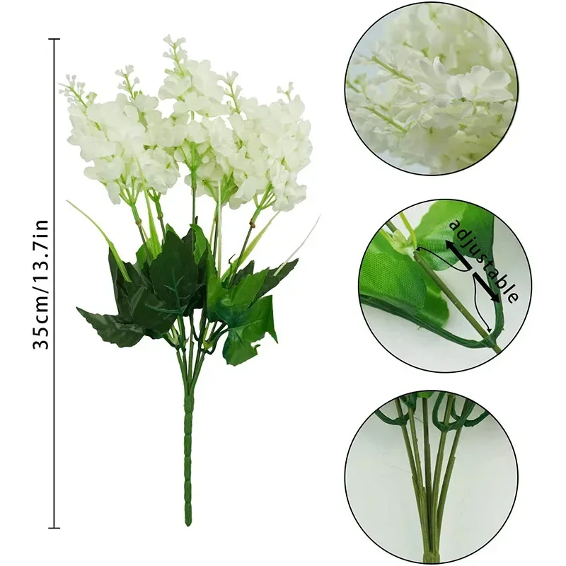Outdoor Gefälschte Blumen Pflanzen Für Draußen Hängende Pflanzen Garten Veranda Fenster Box Home Hochzeit Dekor Künstliche Weiße Blumen Outdoor Gefälschte Blumen Pflanzen Für Draußen Hängende Pflanzen Garten Veranda Fenster Box Home Hochzeit Dekor Künstliche Weiße Blumen - Image 8