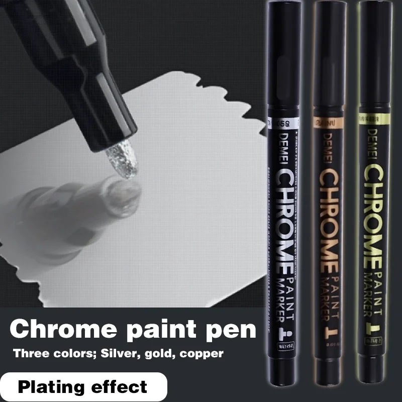 3-Teiliger Spiegelmarkierungsstift Zum Selbermachen, Reflektierende Farbstifte, Spiegelmarkierungen, Chrom, Gold, Silber, Marker, Unterschrift, Auto-Styling, Kunsthandwerk 3-Teiliger Spiegelmarkierungsstift Zum Selbermachen, Reflektierende Farbstifte, Spiegelmarkierungen, Chrom, Gold, Silber, Marker, Unterschrift, Auto-Styling, Kunsthandwerk