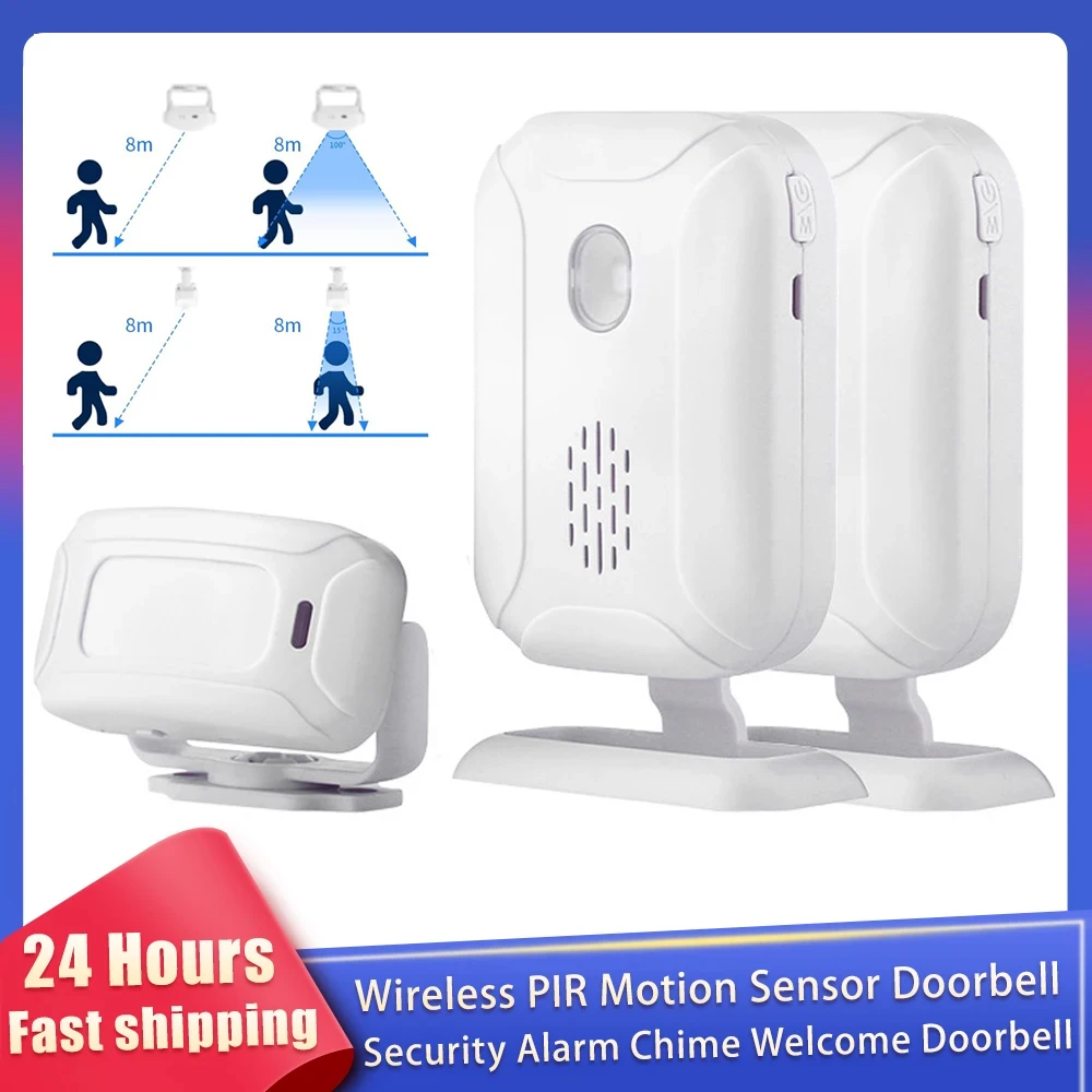 Kabellose Bewegungsmelder-Türklingel Mit Pir-Sensor – Besucheranzeige Mit Alarmton Für Zuhause, Geschäft, Shop &Amp; Eingangsbereich Pir Türklingel