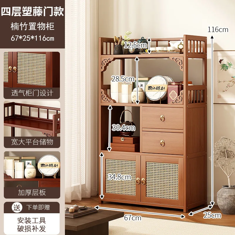 Multifunctional Furniture With Drawers &Amp; Shelves, Kitchen Cupboard, Living Room Storage Organizer, Tea Table Cabinet Multifunctional Furniture With Drawers &Amp; Shelves, Kitchen Cupboard, Living Room Storage Organizer, Tea Table Cabinet - Image 14