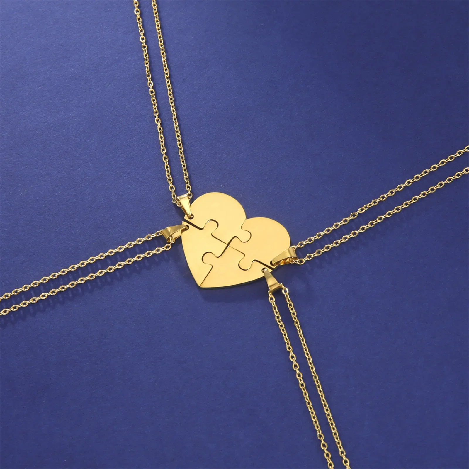 Dreamtimes Liebe Herz Puzzle Anhänger Halskette 2/3/4/5/6 Stück Edelstahl Frauen Männer Schmuck Liebhaber Familie Freunde Geschenke Dreamtimes Liebe Herz Puzzle Anhänger Halskette 2/3/4/5/6 Stück Edelstahl Frauen Männer Schmuck Liebhaber Familie Freunde Geschenke - Image 3