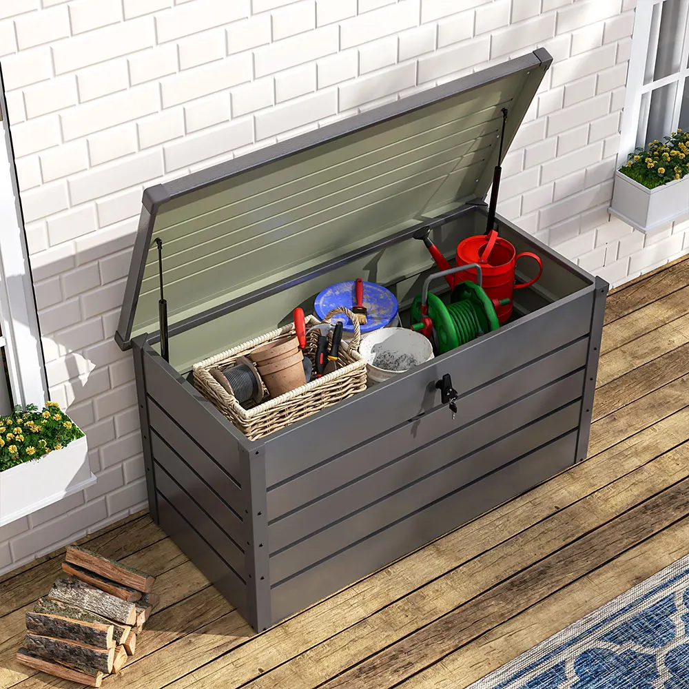 【 Breeins 】 Wetter Beständige Harzdeck-Aufbewahrung Behälter Box Gartenmöbel Im Freien 【 Breeins 】 Wetter Beständige Harzdeck-Aufbewahrung Behälter Box Gartenmöbel Im Freien - Image 5