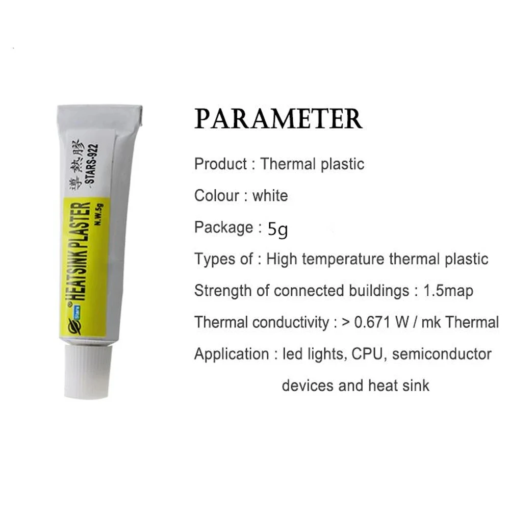 1-12Pcs Wärmeleitpaste Leitfähigen Kühlkörper Gips Viskose Klebstoff Für Chip Vga Ram Led Ic Kühler Kühler Kühlung Versiegelungen 1-12Pcs Wärmeleitpaste Leitfähigen Kühlkörper Gips Viskose Klebstoff Für Chip Vga Ram Led Ic Kühler Kühler Kühlung Versiegelungen - Image 3
