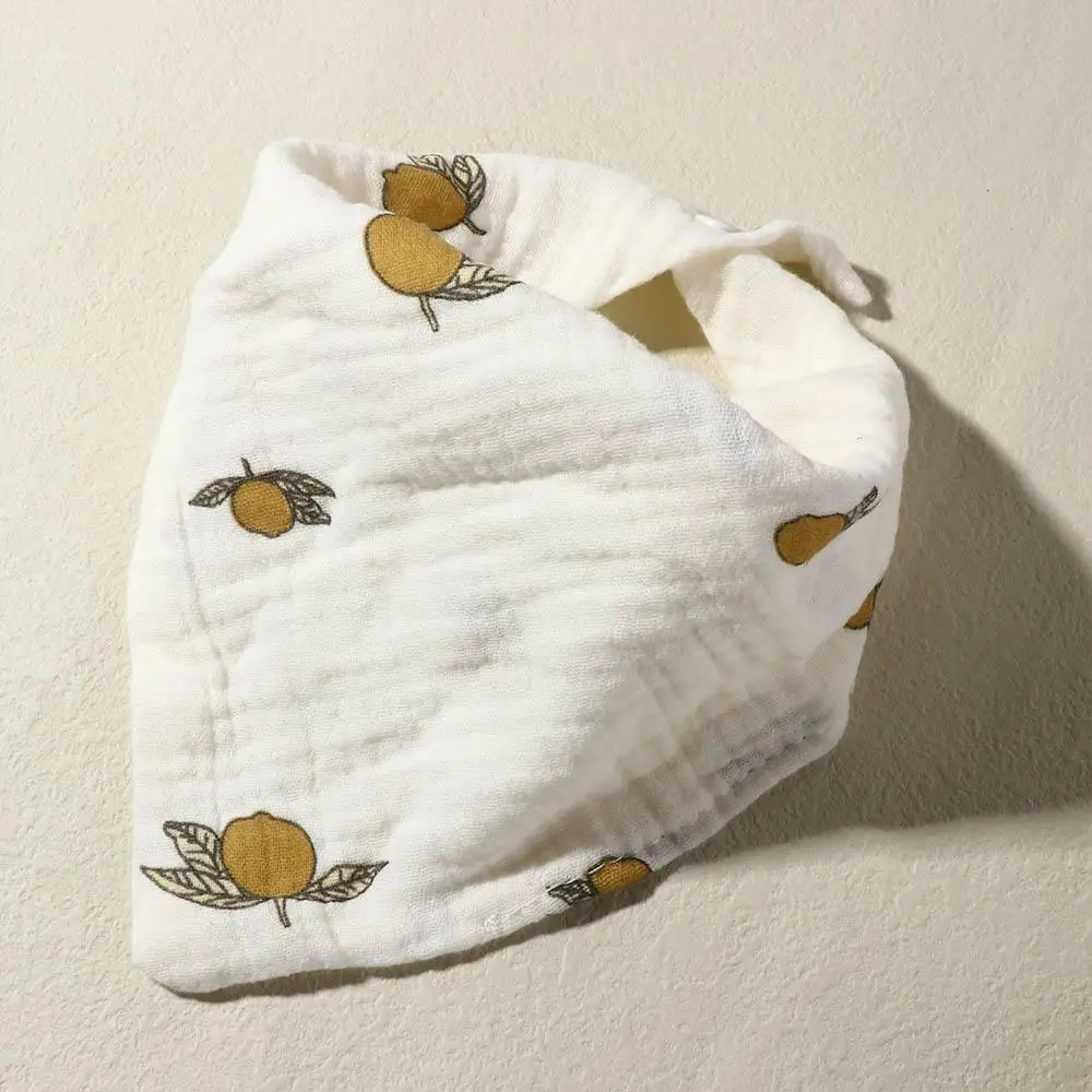 Baby Drool Bibs Printing Baby Muslin Bibs Cotton Solid Color Saliva Towel Ruffle Snap Button Burp Cloths Newbron Baby Drool Bibs Printing Baby Muslin Bibs Cotton Solid Color Saliva Towel Ruffle Snap Button Burp Cloths Newbron - Image 3