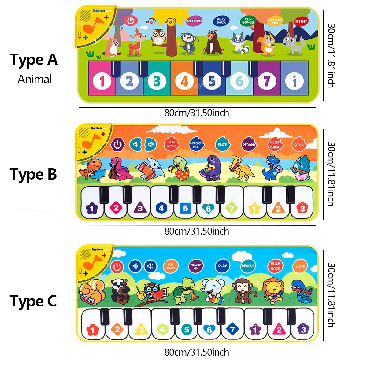 Piano Mat For Kids Kids Toddlers Floor Keyboard Dance Mat Baby Fitness Play Musical Carpet Music Instrument Toys Girl Boy Gift Piano Mat For Kids Kids Toddlers Floor Keyboard Dance Mat Baby Fitness Play Musical Carpet Music Instrument Toys Girl Boy Gift - Image 6
