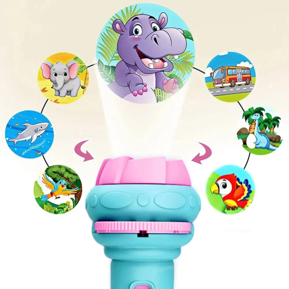 Projector Flashlight For Kids 10 Cards 80 Patterns Bedtime Toys Cartoon Light Educational Toy Gift For Toddler Boys Girls Projector Flashlight For Kids 10 Cards 80 Patterns Bedtime Toys Cartoon Light Educational Toy Gift For Toddler Boys Girls - Image 4