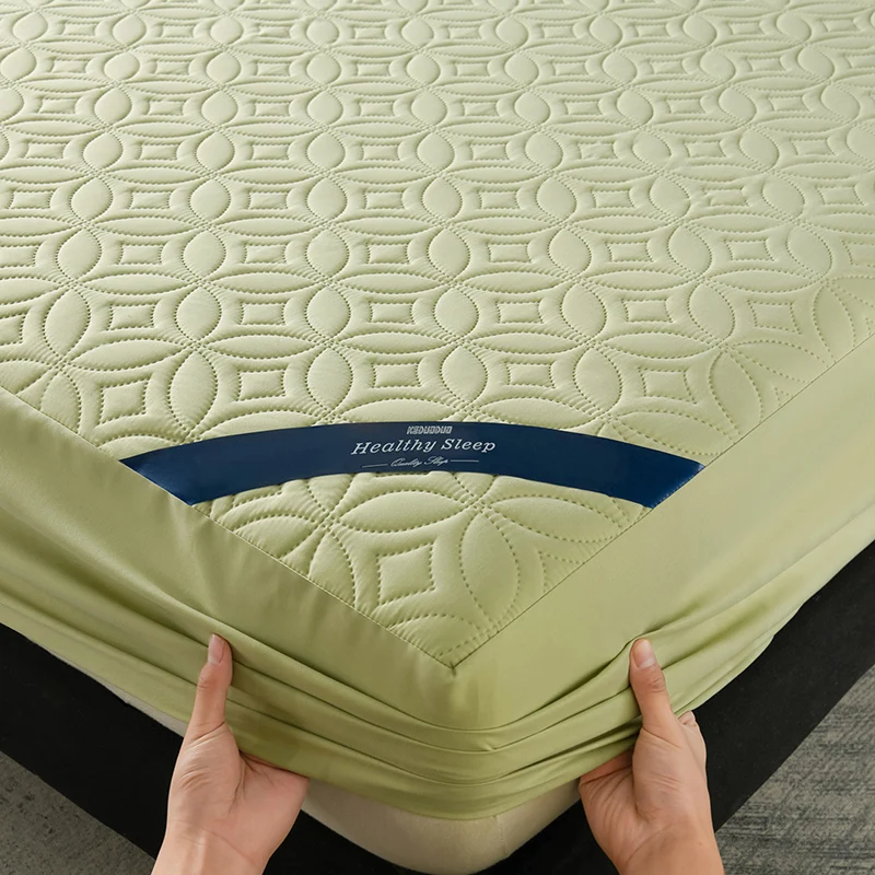 Ultrasonic Quilted Waterproof Antibacterial Mattress Protector Breathable Ultra Soft Noise Free 30Cm Deep Pocket Fitted Sheet Ultrasonic Quilted Waterproof Antibacterial Mattress Protector Breathable Ultra Soft Noise Free 30Cm Deep Pocket Fitted Sheet - Image 7