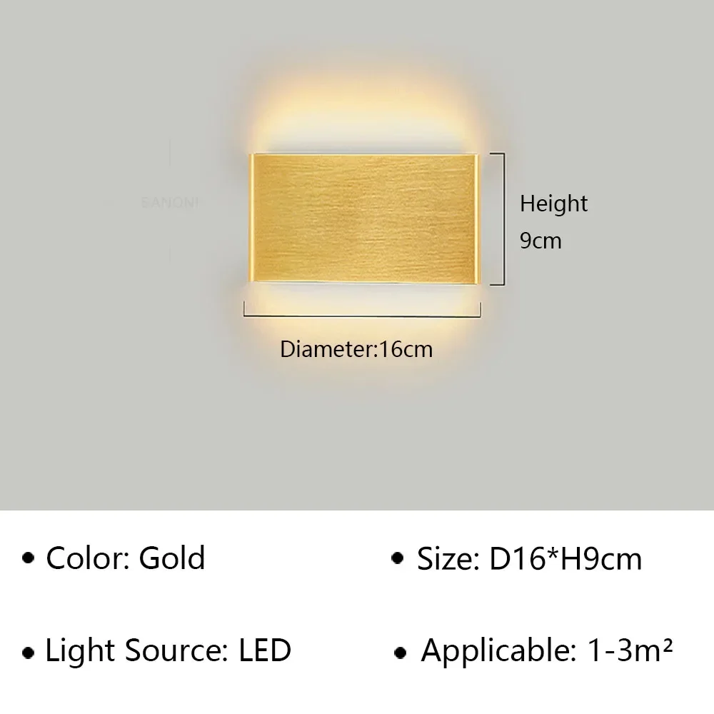 Moderne Led-Wandleuchte Für Nachttisch, Wohnzimmer, Treppen, Gang, Badezimmer, Heimdekoration, Wandleuchte, Innenbeleuchtung, Glanz Moderne Led-Wandleuchte Für Nachttisch, Wohnzimmer, Treppen, Gang, Badezimmer, Heimdekoration, Wandleuchte, Innenbeleuchtung, Glanz - Image 8