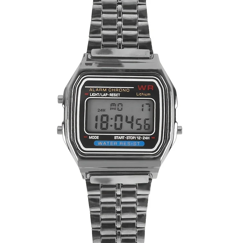 F91W Nicht Wasserdichte Stahlbanduhr Für Damen, Herren, Businessuhr, Multifunktionale Led-Digital-Sportuhr, Elektronische Uhr F91W Nicht Wasserdichte Stahlbanduhr Für Damen, Herren, Businessuhr, Multifunktionale Led-Digital-Sportuhr, Elektronische Uhr - Image 7