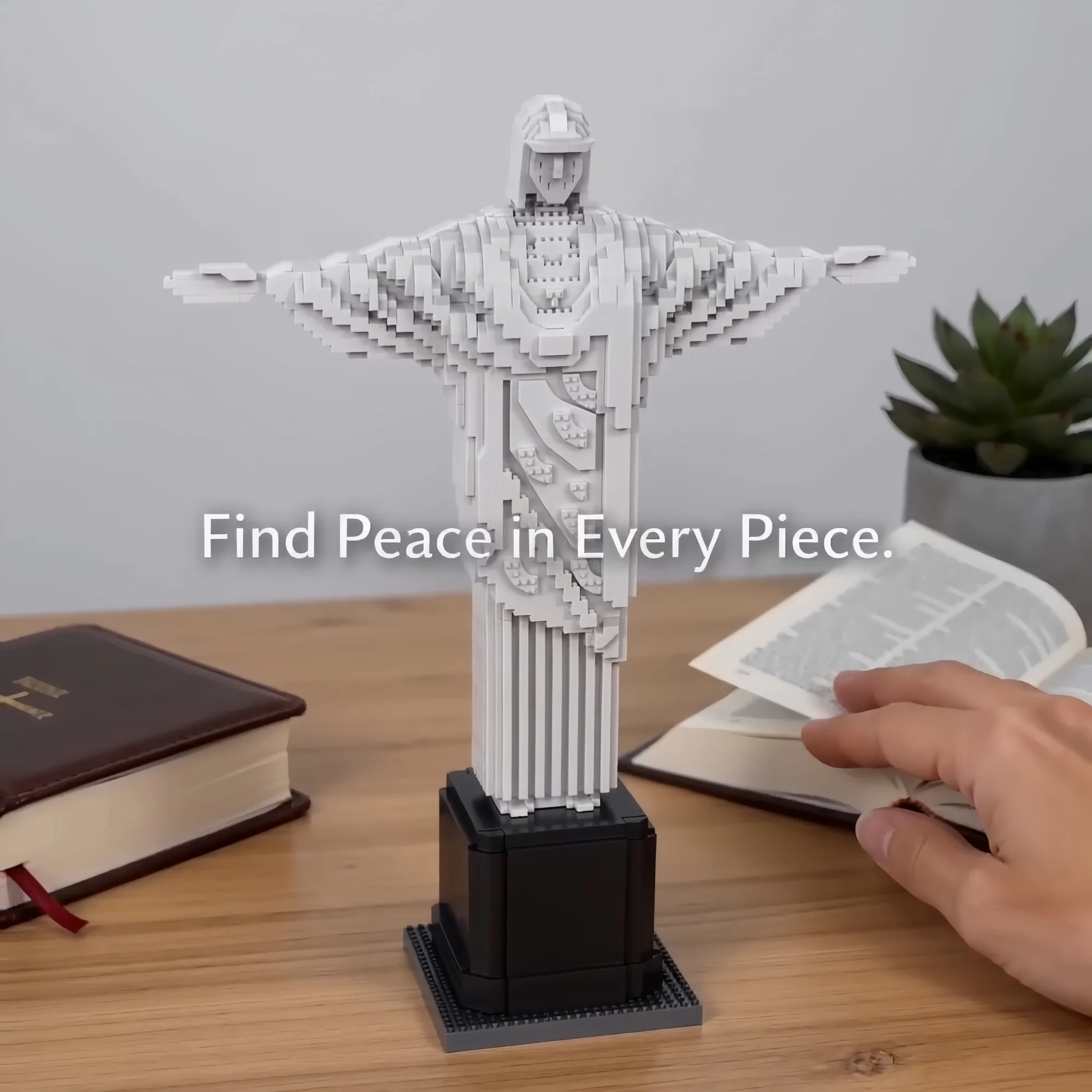 Knew Built 2787 Teile 45Cm Christus Der Erlöser Modell: Episches Brasilien-Wahrzeichen Mikro-Bausteine, Weltarchitektur Diy-Set, Heiliges Geschenk Knew Built 2787 Teile 45Cm Christus Der Erlöser Modell: Episches Brasilien-Wahrzeichen Mikro-Bausteine, Weltarchitektur Diy-Set, Heiliges Geschenk - Image 3