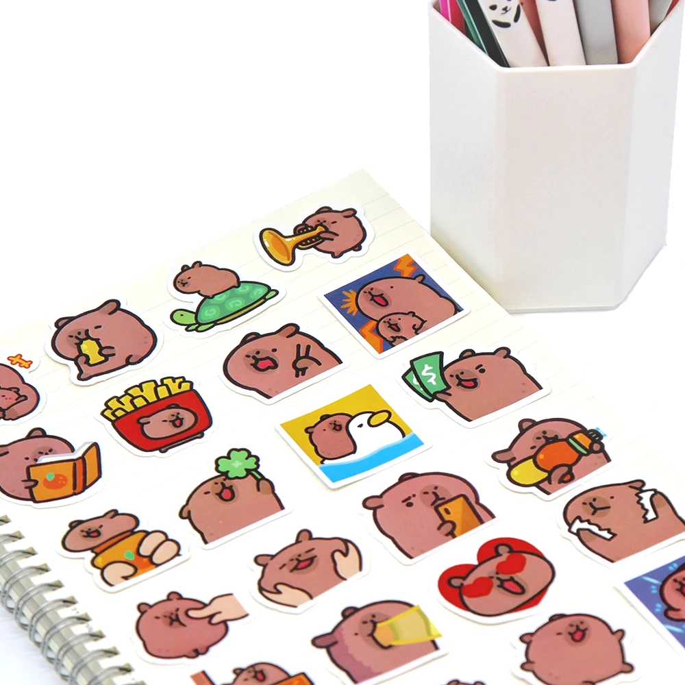 10/50/100 Stück Capybaras Aufkleber Cartoon Niedliche Aufkleber Spielzeug Briefpapier Gitarre Telefon Fahrrad Laptop Gepäck Auto Graffiti Kinder Aufkleber 10/50/100 Stück Capybaras Aufkleber Cartoon Niedliche Aufkleber Spielzeug Briefpapier Gitarre Telefon Fahrrad Laptop Gepäck Auto Graffiti Kinder Aufkleber - Image 4