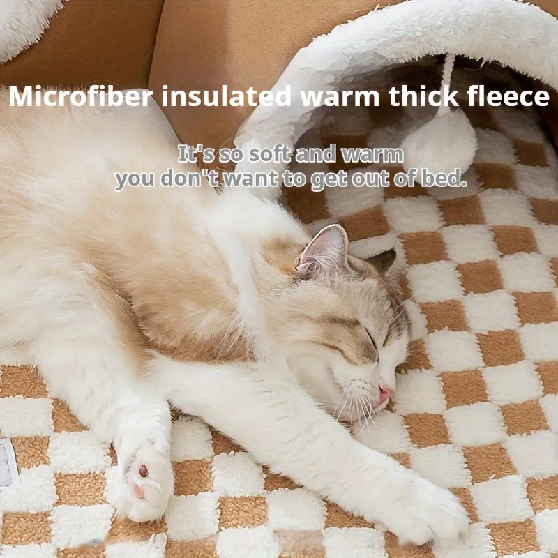 Warmes Plüsch-Katzenbett Für Den Winter Und Den Innenbereich Mit Rentier-Optik, Versteckspiel, Katzentunnel, Spielen Und Schlafen, Integriertes Katzenhaus, Haustiernest Warmes Plüsch-Katzenbett Für Den Winter Und Den Innenbereich Mit Rentier-Optik, Versteckspiel, Katzentunnel, Spielen Und Schlafen, Integriertes Katzenhaus, Haustiernest - Image 3